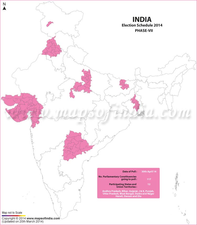 India Election Schedule 2014 Phase 7