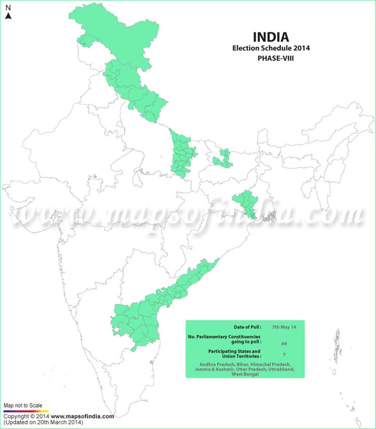 India Election Schedule 2014 Phase 8