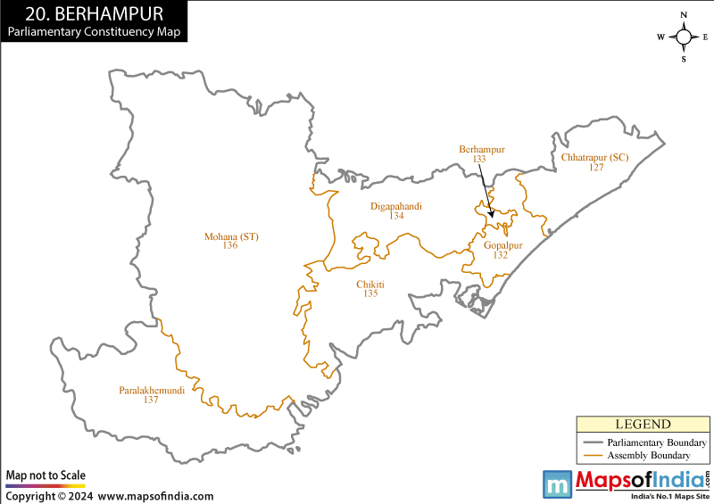 Berhampur In Odisha Map Berhampur Election Result 2019 - Parliamentary Constituency Map And Winning  Mp