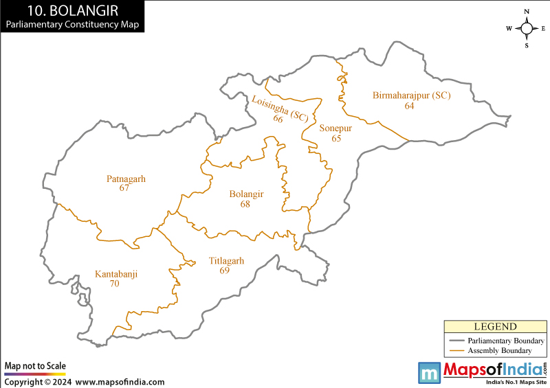 Bolangir Constituency Map