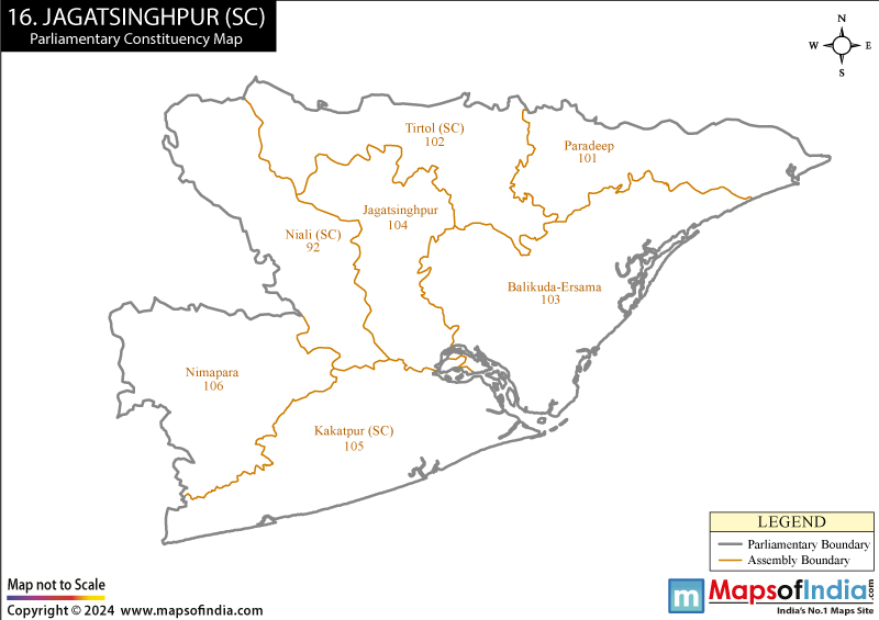 Jagatsinghpur Constituency Map