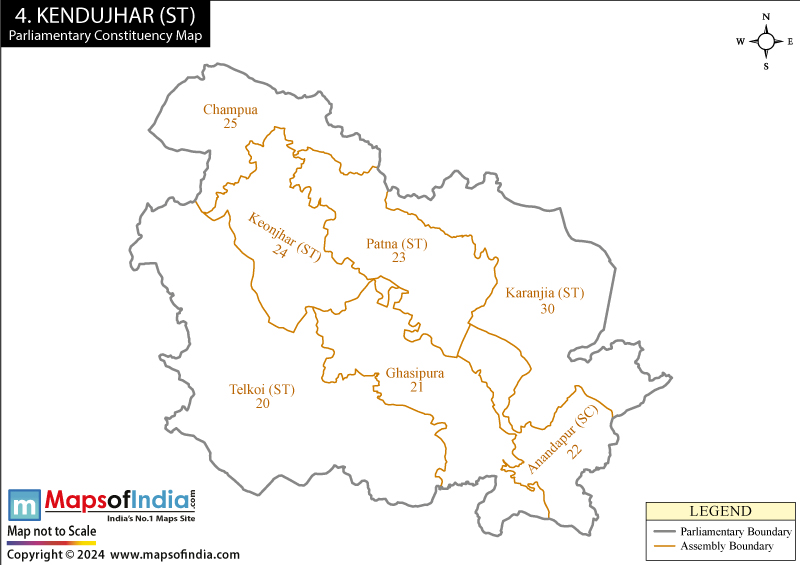 Keonjhar Constituency Map