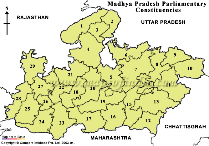 Madhya Pradesh Parliamentary Constituency Map