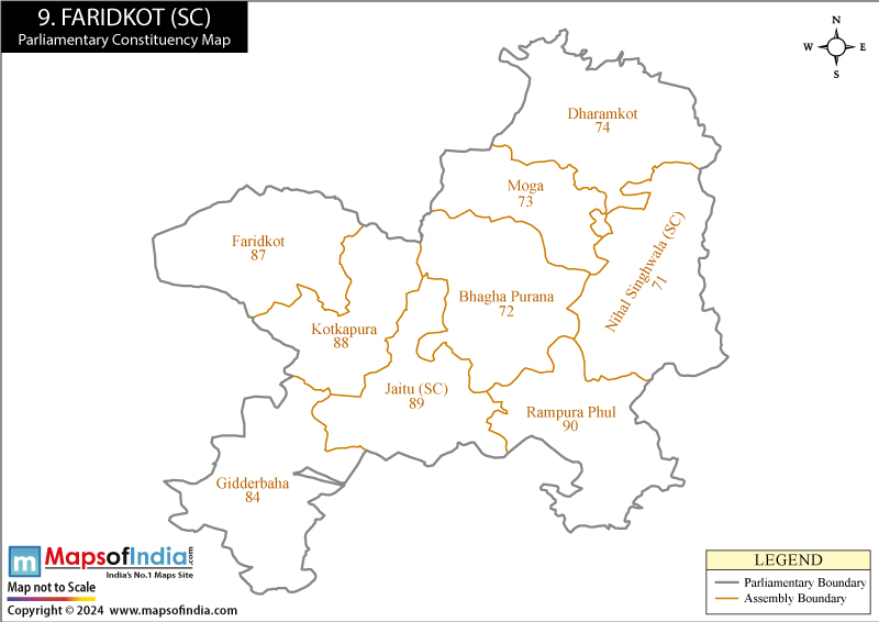 Faridkot Constituencies Map punjab