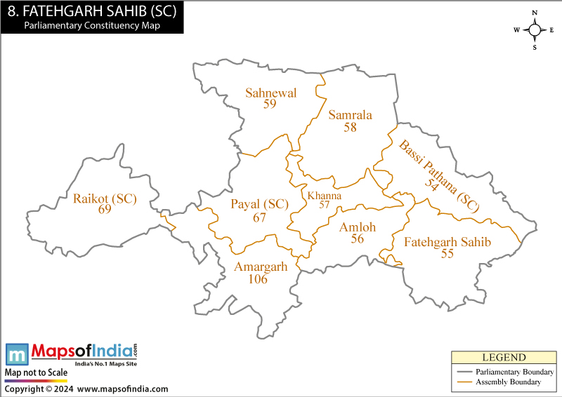 Fatehgarh Sahib Constituencies Map punjab