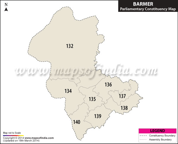 Barmer Constituencies Map Rajasthan