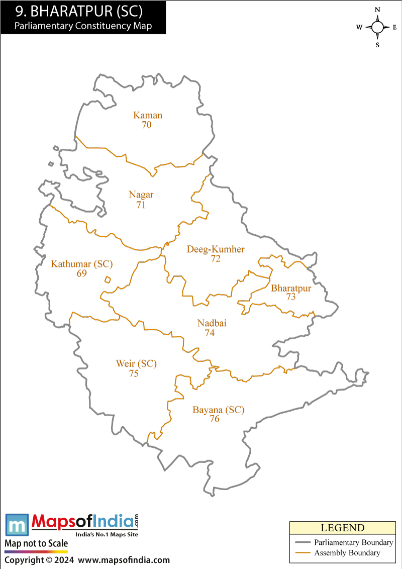 Bharatpur Constituencies Map Rajasthan