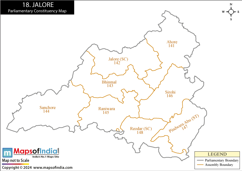 Jalore Constituencies Map Rajasthan