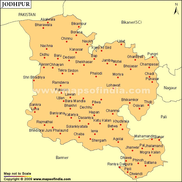 Jodhpur Constituencies Map Rajasthan