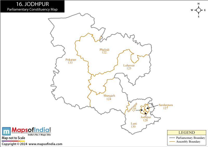 Jodhpur Constituencies Map Rajasthan