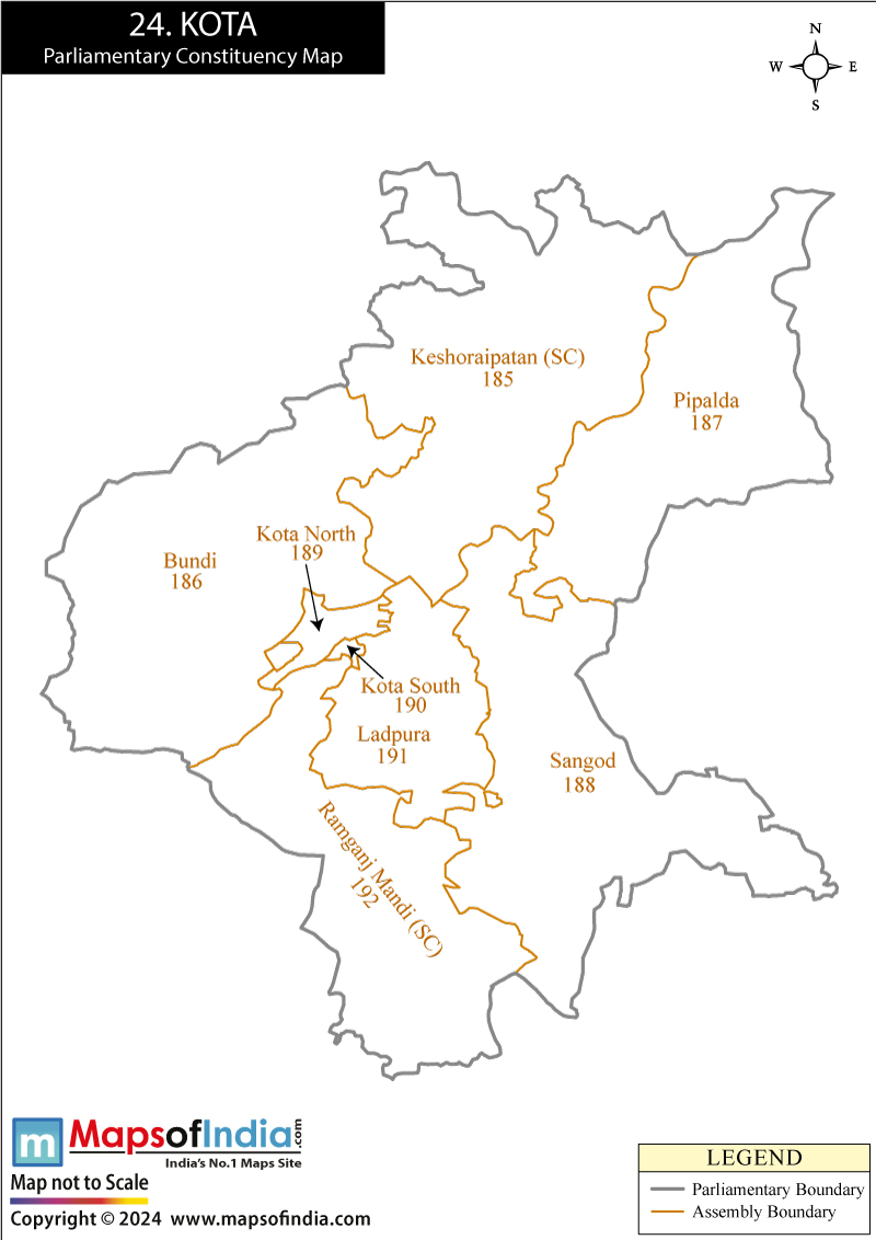 Kota Constituencies Map Rajasthan