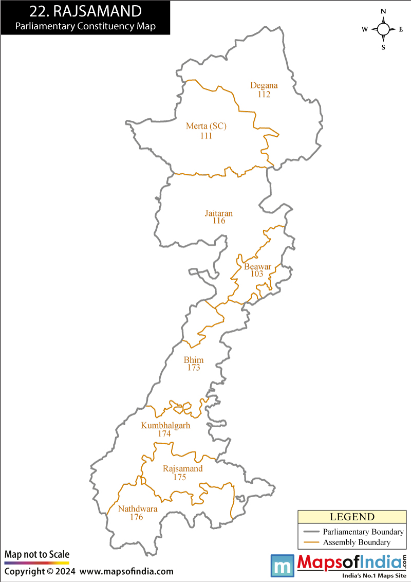 Rajsamand Constituencies Map Rajasthan