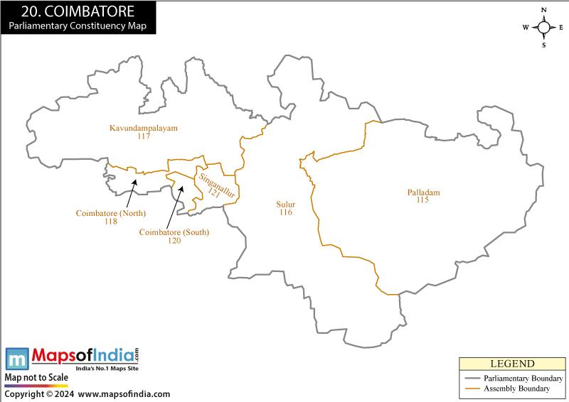 Coimbatore Constituency Map