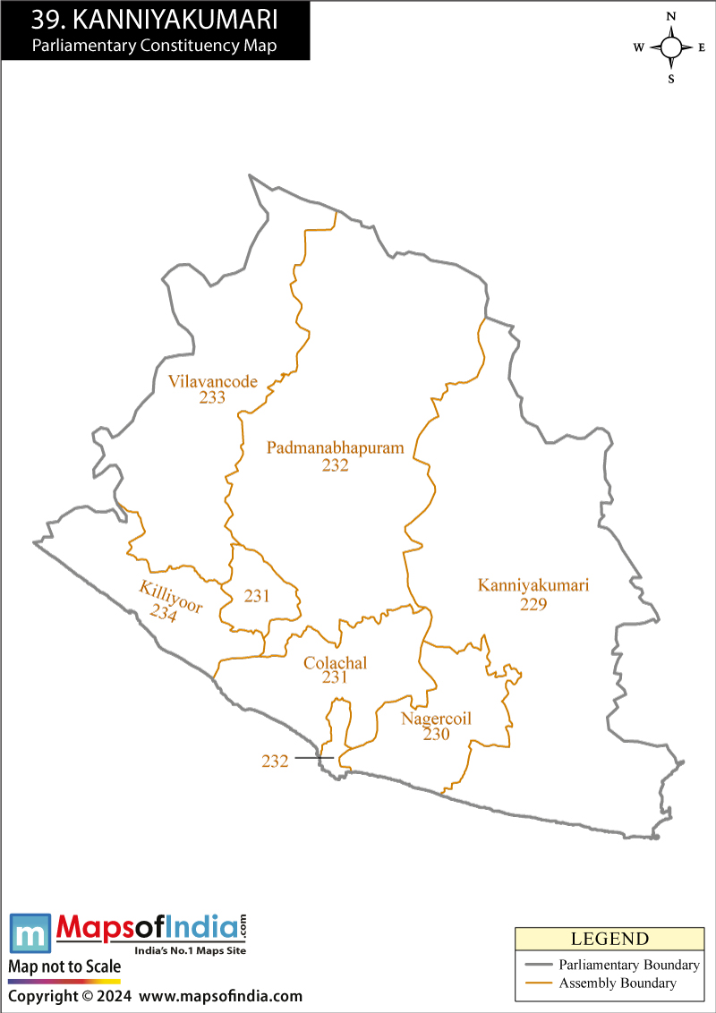 Kanniyakumari Constituency Map