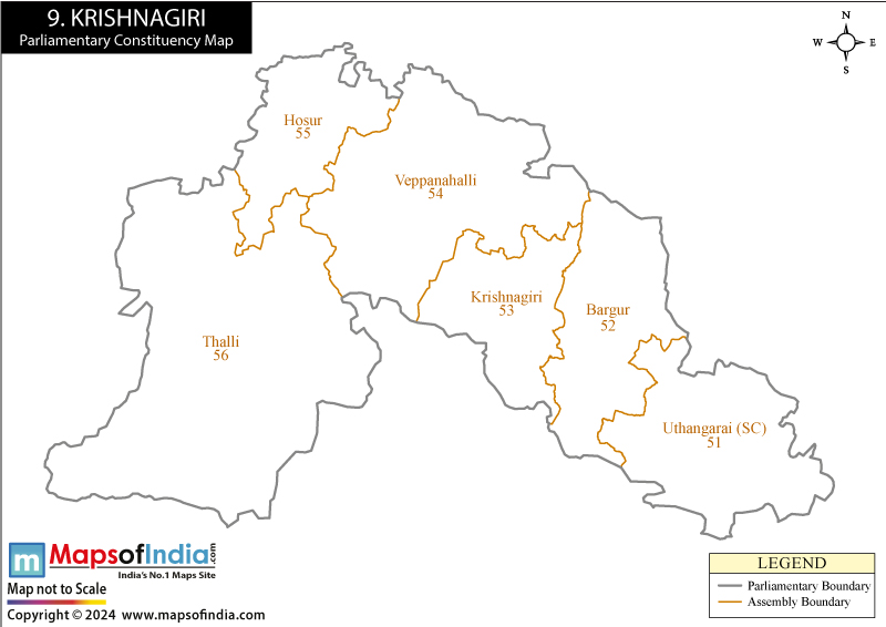 Krishnagiri Constituency Map