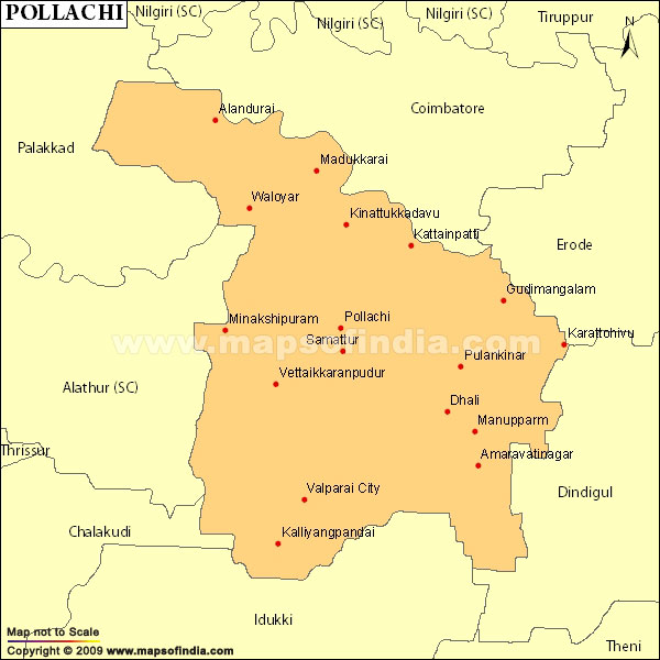 Pollachi Constituency Map