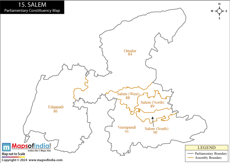 Salem Constituency Map