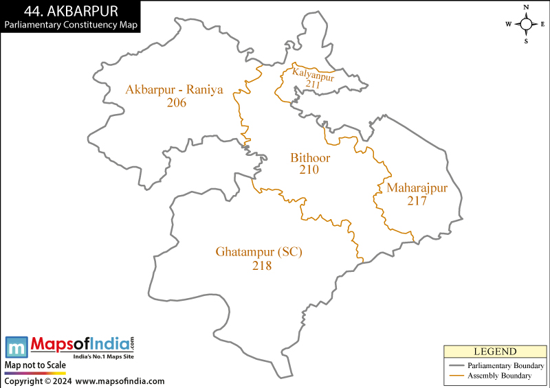 Map of Akbarpur Parliamentary Constituency
