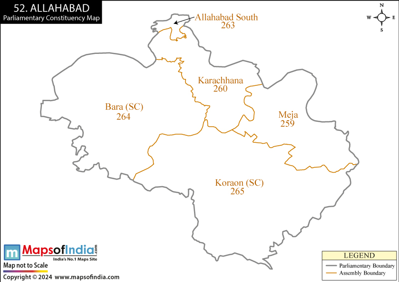 Map of Allahabad Parliamentary Constituency
