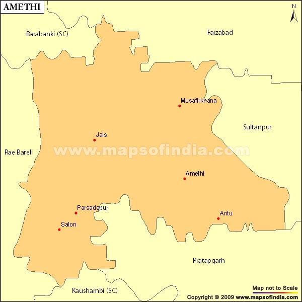 Amethi Parliamentary Constituency Map