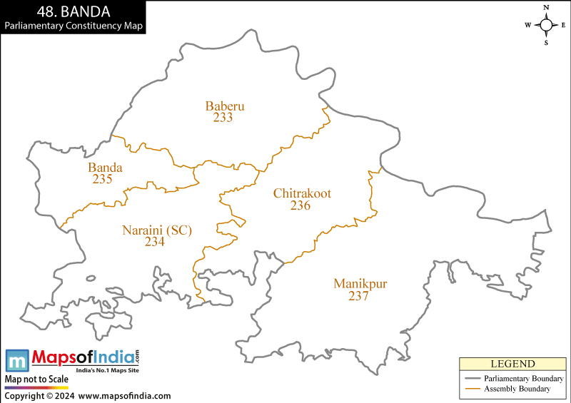 Banda In Up Map Banda Election Result 2019 - Parliamentary Constituency Map And Winning Mp