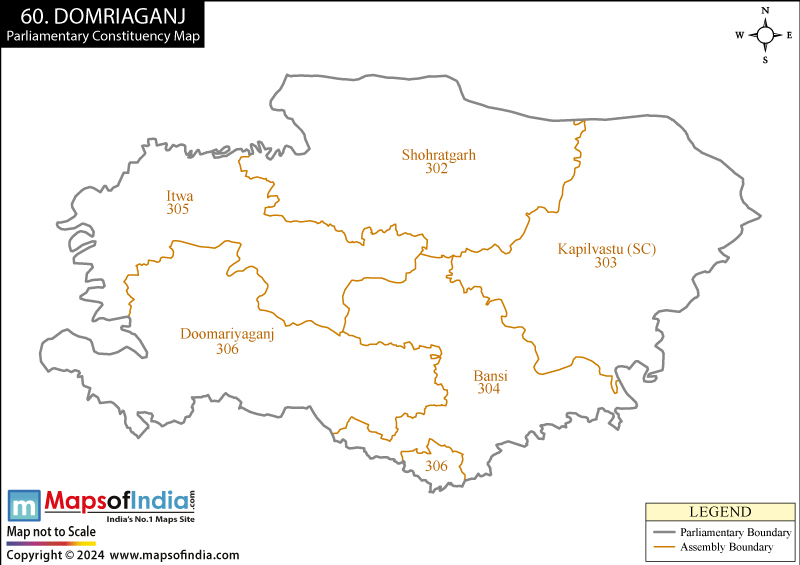 Map of Domariyaganj Parliamentary Constituency