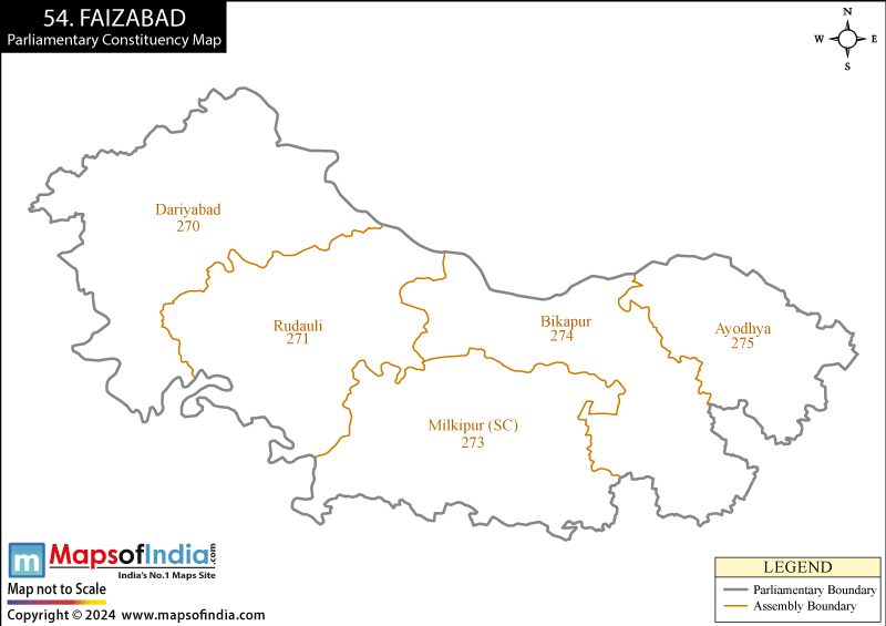 Map of Faizabad Parliamentary Constituency