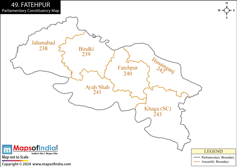 Map of Fatehpur Parliamentary Constituency