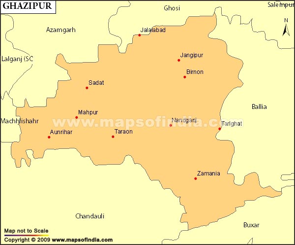 Map of Ghazipur Parliamentary Constituency