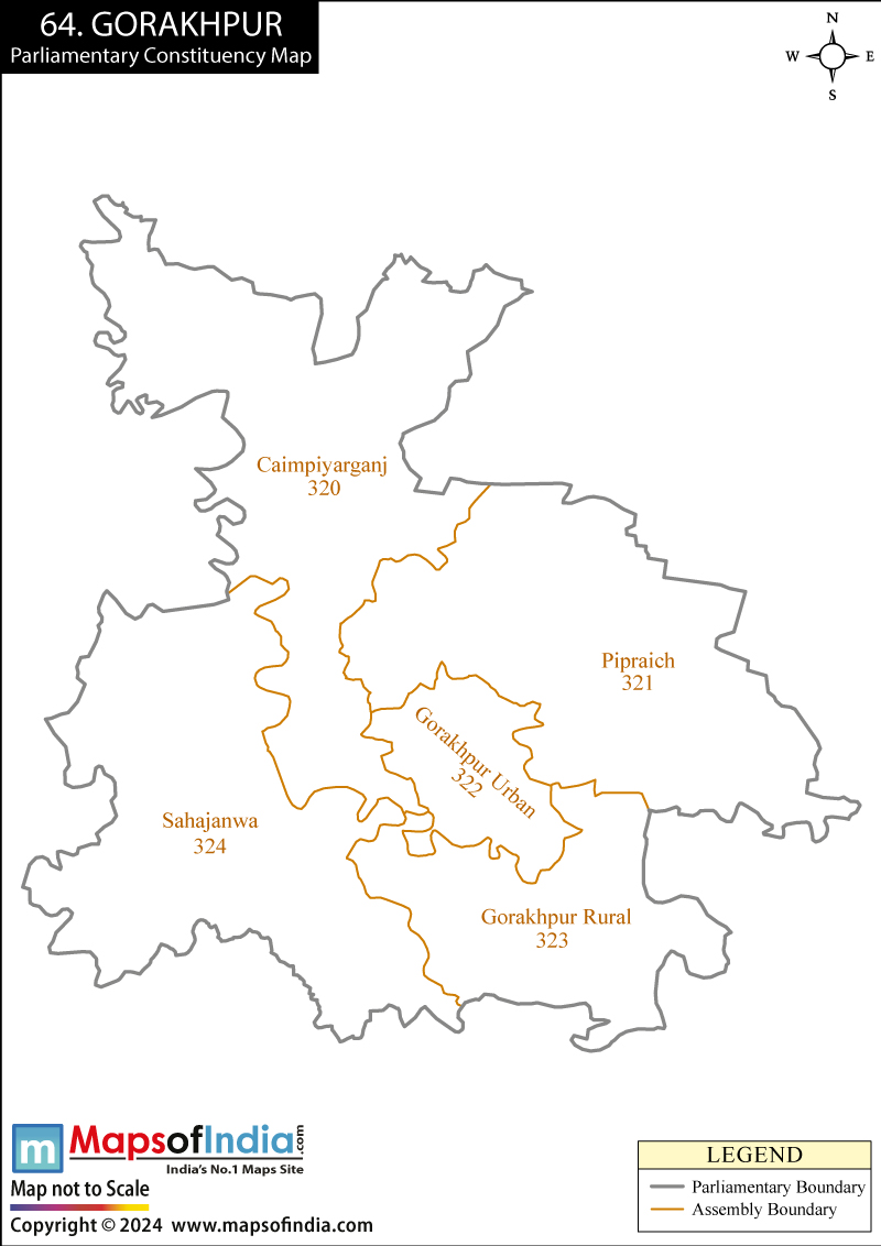 Map of Gorakhpur Parliamentary Constituency