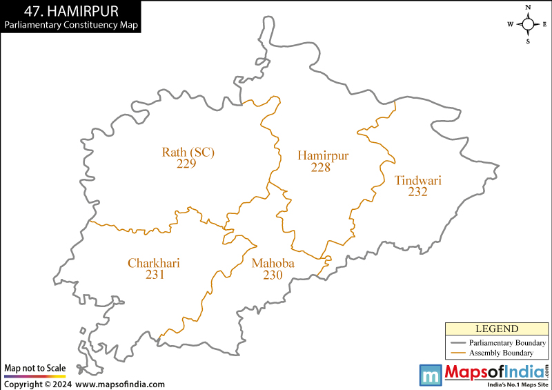 Map of Hamirpur Parliamentary Constituency