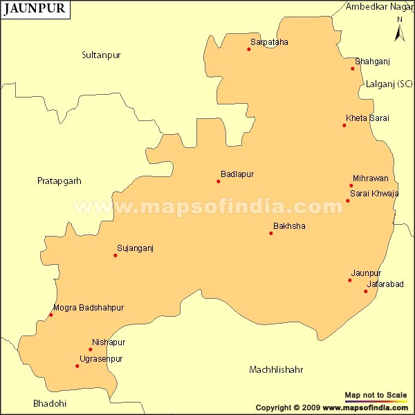 Map of Jaunpur Parliamentary Constituency
