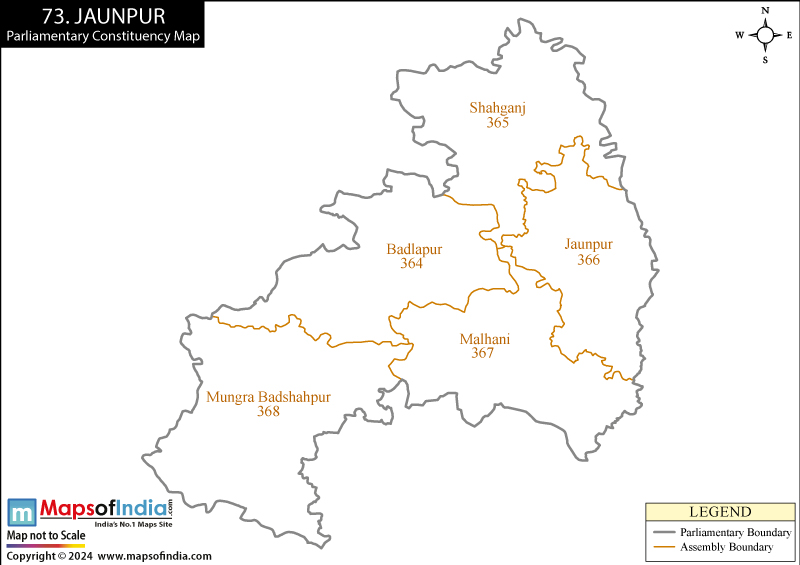 Map of Jaunpur Parliamentary Constituency