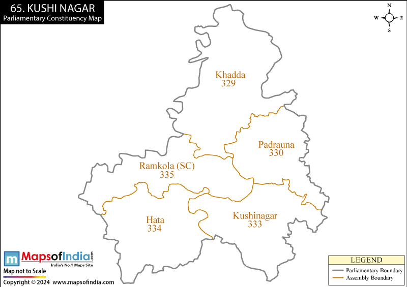 Map of Kushi Nagar Parliamentary Constituency