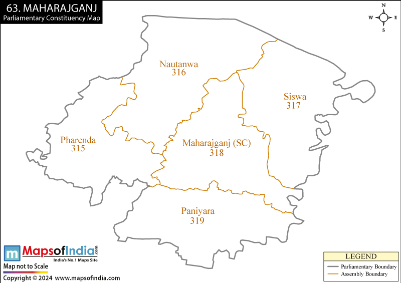 Map of Maharajganj Parliamentary Constituency