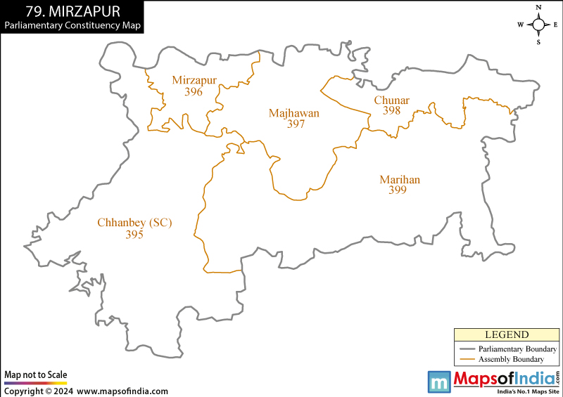 Map of Mirzapur Parliamentary Constituency