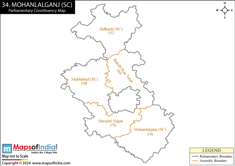 Map of Mohanlalganj Parliamentary Constituency