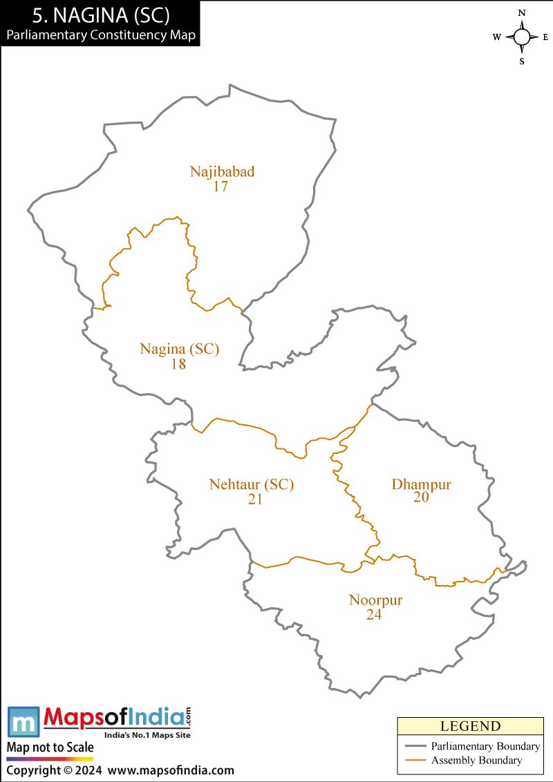 Map of Nagina Parliamentary Constituency