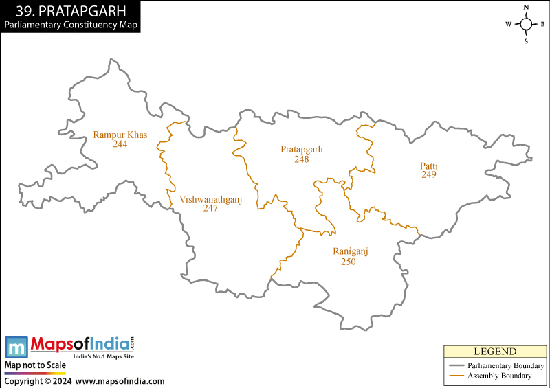 Map of Pratapgarh Parliamentary Constituency