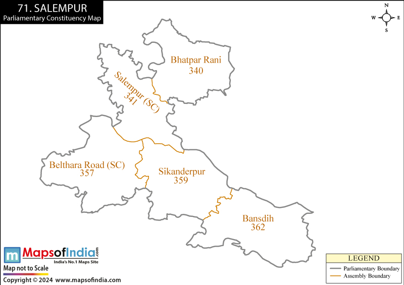 Map of Salempur Parliamentary Constituency