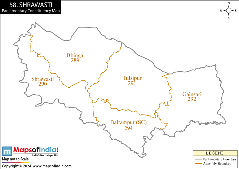 Map of Shrawasti Parliamentary Constituency