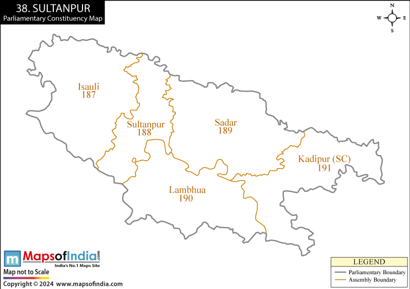 Map of Sultanpur Parliamentary Constituency