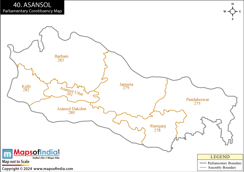 Asansol Parliamentary Constituency Map