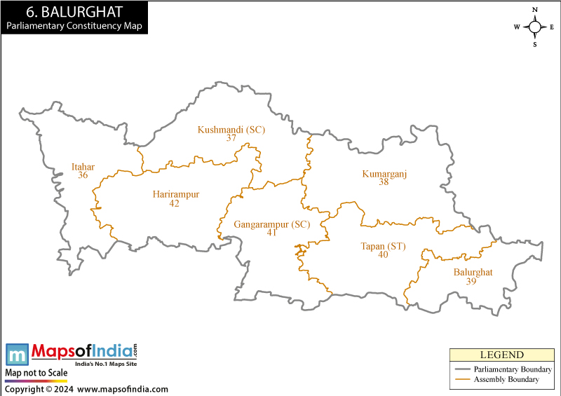 Balurghat Parliamentary Constituency Map Balurghat Parliamentary Constituency Map