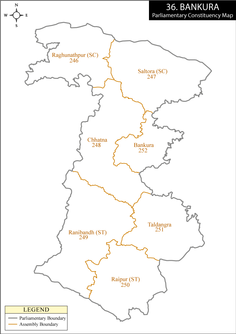 Bankura Parliamentary Constituency Map Bankura Parliamentary Constituency Map