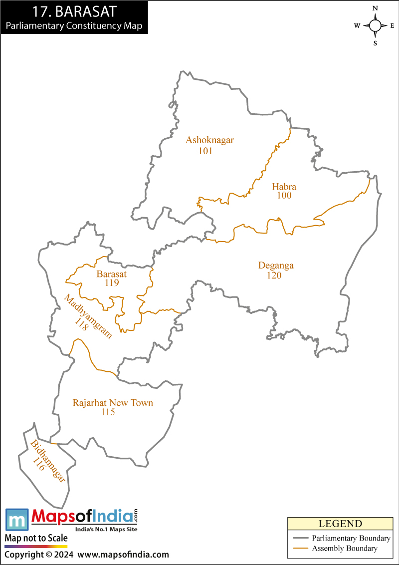 Barasat Parliamentary Constituency Map Barasat Parliamentary Constituency Map