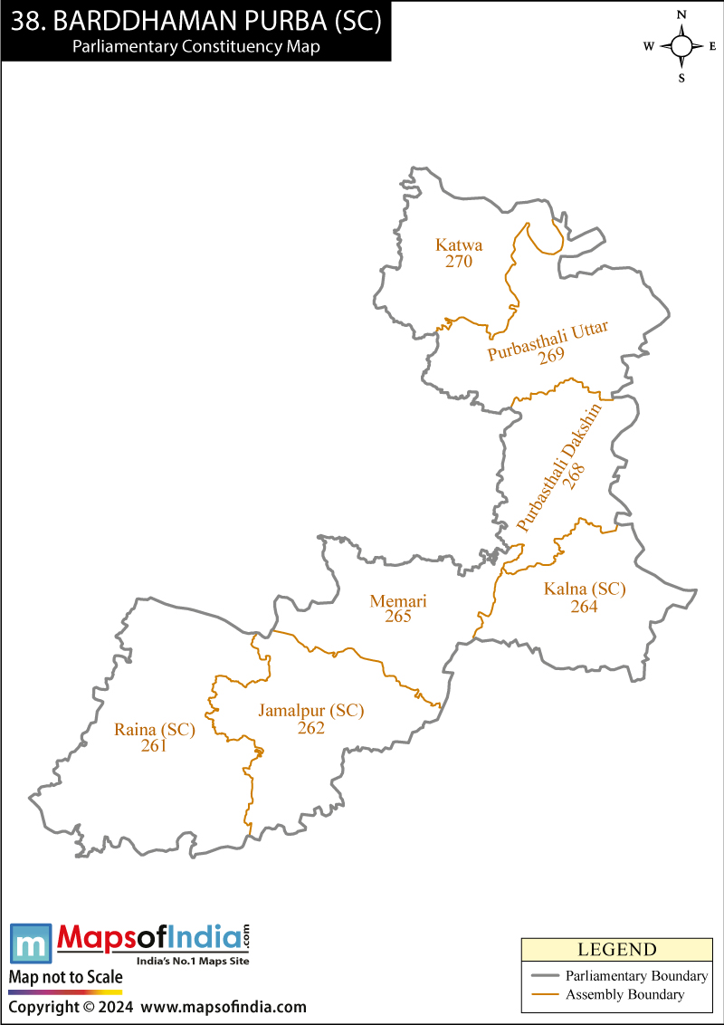 Bardhaman Purba Parliamentary Constituency Map