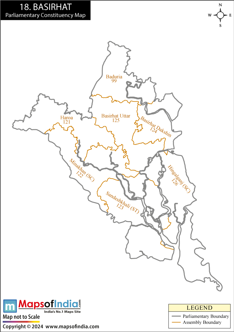 Basirhat Parliamentary Constituency Map, Election Results and Winning MP