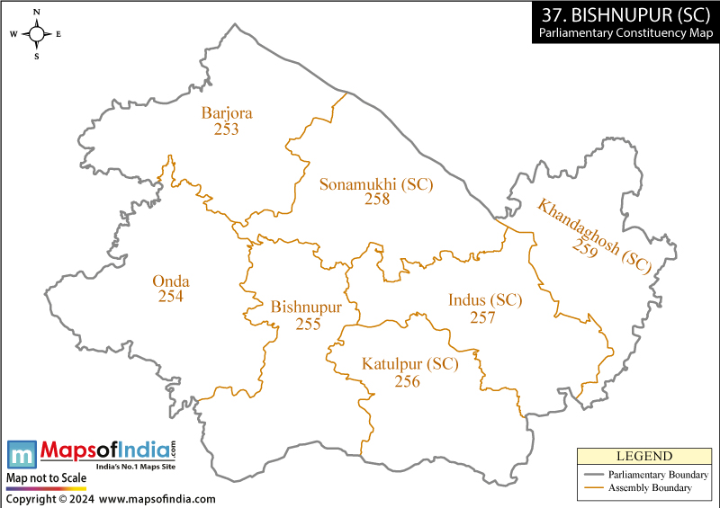 Bishnupur Parliamentary Constituency Map Bishnupur Parliamentary Constituency Map