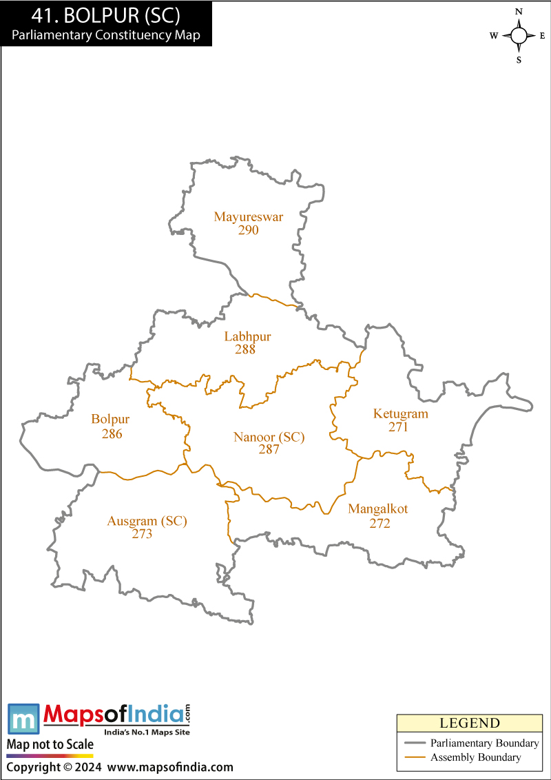 Bolpur Parliamentary Constituency Map